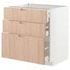 METOD / MAXIMERA خزانة أساسية مع 3 أدراج, أبيض/Bodbyn أبيض-عاجي, ‎80x60 سم‏ - IKEA