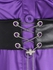 Plus Size Ruched Buttons Asymmetrical Chain Cross Lace Up Belt Blouse - L | Us 12