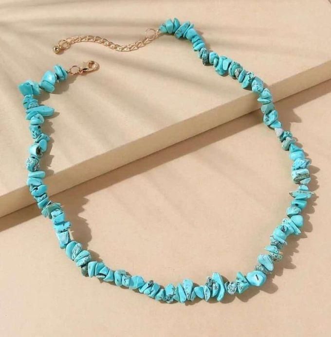 Blue Stone Necklace - Choker - For Girls And Women