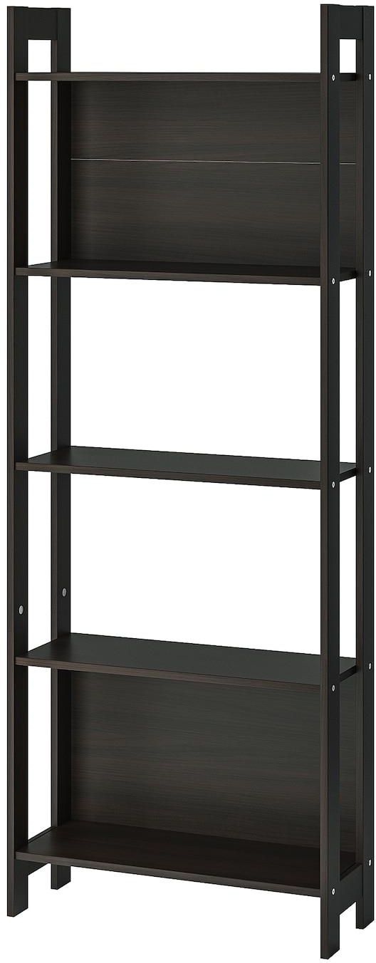 LAIVA Bookcase - black-brown 62x165 cm