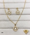 3Diamonds Jewelry Set Gold Plated Zircon Stones