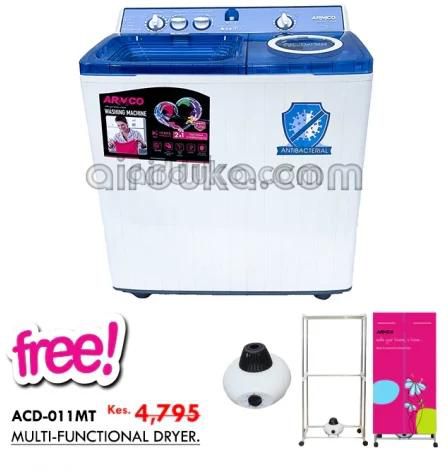 ARMCO AWM-TT1255P - 12 Kg Twin Tub Washing Machine - White