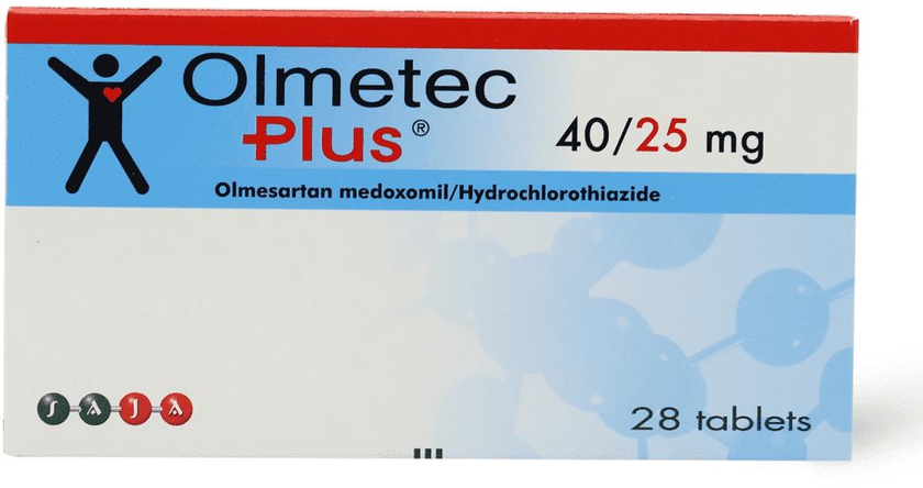 Olmetec Plus 40/25, For High Blood Pressure - 28 Tablets
