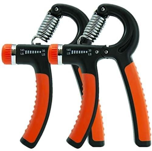 one year warranty_2 Pack Hand Grip Strengthener, Strength Trainer, Non Slip Rubber, Adjustable Resistance Gripper, Squeezer, Rock Climber Training, Forearm Workout, Finger Exerciser23581