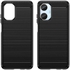 Realme 10 4G, Carbon Fiber Pattern Case, Anti-Slip Case, Slim Shock Absorption Cover - Black