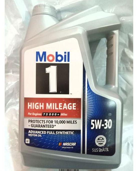 Mobil 1 5W-30 High Mileage Full Synthetic Motor Oil, 5Liter