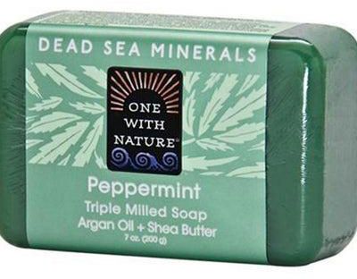 Nature Peppermint Dead Sea Mineral Soap Green 7ounce
