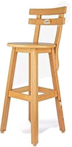 80cm High Beech Wood Bar Chair for Kitchen and Large Office