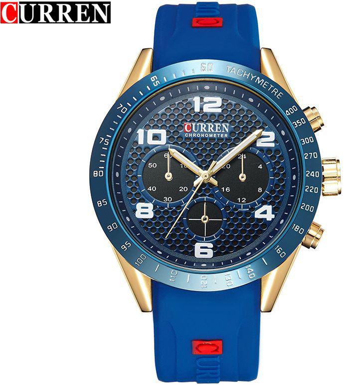 Curren Casual Watch For Men Analog Rubber - 8167