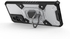 لهاتف Vivo V21e 4G ، غطاء جراب بتصميم كبسولة - مع حامل حلقي ومسند وحبل قصير - شفاف / أسود