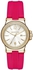 Michael Kors Women's MK2488 Mini Dylan Gold Dial Pink Silicone Watch