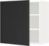 METOD Wall cabinet with shelves, white, Uddevalla anthracite, 60x60 cm