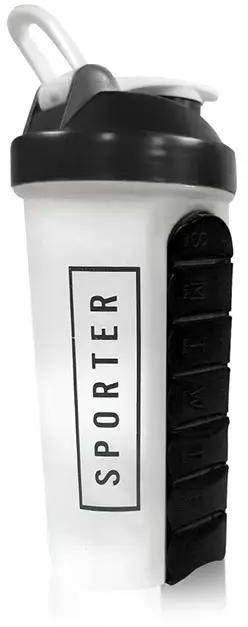 Sporter Shaker + Pill Box - Black