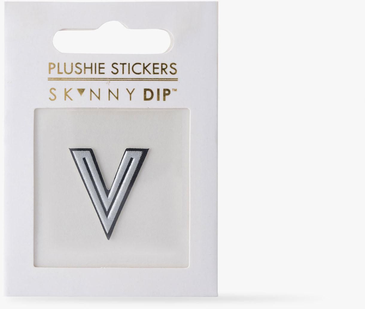 'V' Metallic Plushie Sticker