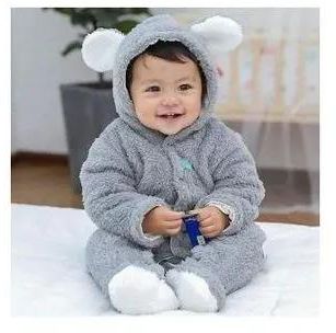 Fashion Fluffy And Warm Baby Rompers