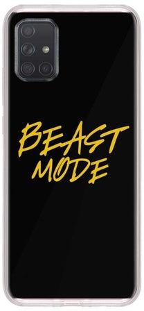 غطاء حماية مرن بطبعة كاملة بعبارة "Beast Mode" لهاتف سامسونج جالاكسي A51 متعدد الألوان