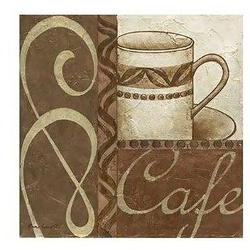 Decorative Wall Poster Brown/White 23x23centimeter