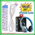 Power King Extension Power Cable > Four Way With A Fuse + P47 5.0 Headphone