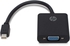 HP Mini Display Port To VGA Adapter Port - Laptops, Monitors, Projectors - Black