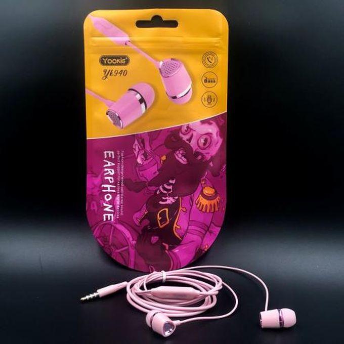 YooKie YK 940 Corded Headset - Pink