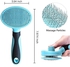 Cat Brush, Soft Dog Grooming Tool Brush for Dogs and Cats, Removes Loose Undercoat, Mats Tangled Hair Slicker Brush for Pet Massage-Self Cleaning