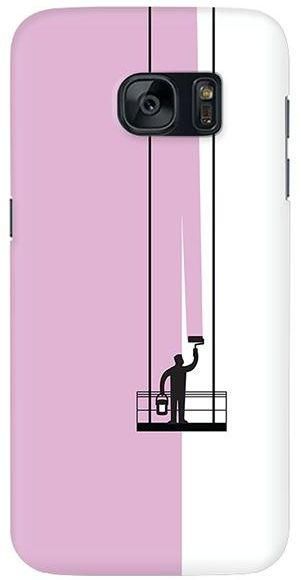 Stylizedd  Samsung Galaxy S7 Edge Premium Slim Snap case cover Matte Finish - Paint Hanger (Pink)