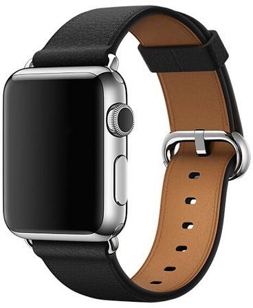Classic Leather Wrist Strap Watch Band for Apple Watch Series 3/ 2/ 1 42millimeter Black