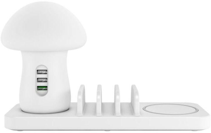 4-In-1 USB Port Charging Station White