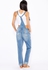 Ripped Button Front Denim Dungaree