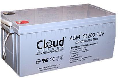 Cloud Energy 12V 200Ah Deep Cycle Lead Acid AGM Inverter Battery