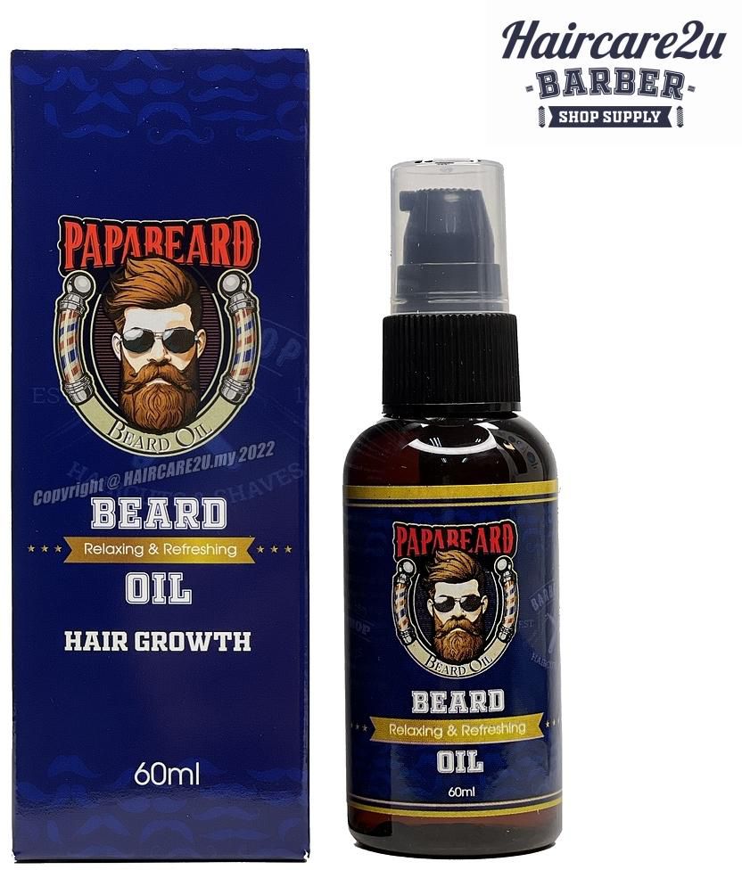 Papabeard Relaxing &amp; Refreshing Hair Growth Beard Oil 60ml