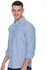 Tokyo Laundry Light Blue Cotton Shirt Neck Shirts For Men