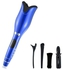 Multi-Automatic Hair Curler Hair Curling Iron LCD Ceramic Rotating Hair Waver Magic Curling Wand Irons Hair Styling Tools (Color : Blue)