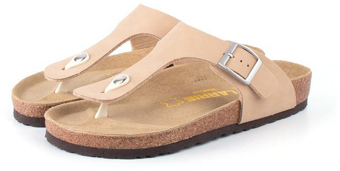 LARRIE Ladies T Strap Sandals - 3 Sizes (Almond)
