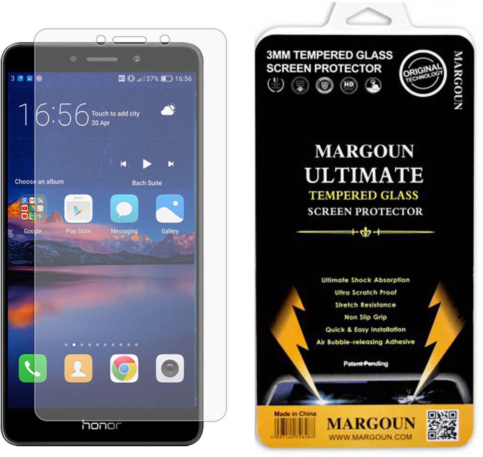 Margoun Tempered Glass Screen Protector for Huawei Honor 6X / Huawei Mate 9 Lite, Huawei GR5 2017