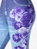 High Waisted 3D Rose Plus Size Leggings - 1x | Us 14-16