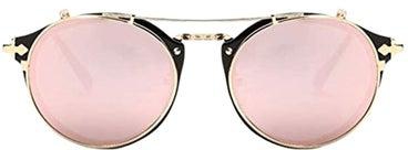 نظارة شمسية أنيقة وكلاسيكية بعدسات عاكسة ومسطحة للنساء