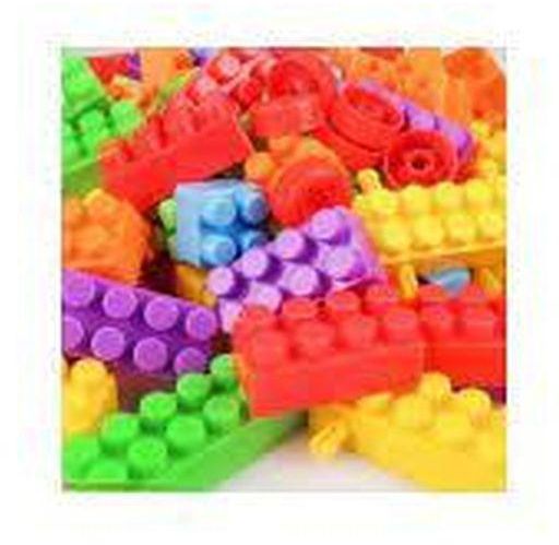 Block Building Blocks Stacking Assorted Colorful Plastic