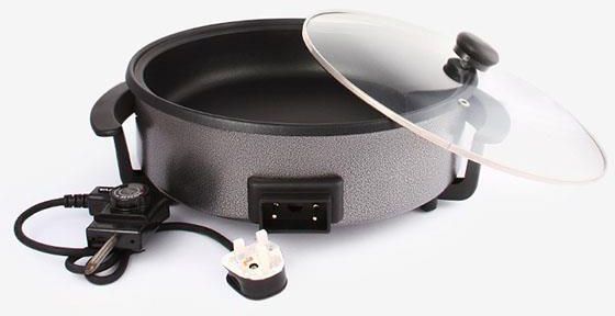 Non- Stick Pizza Pan & Grill With Unbreakable Glass