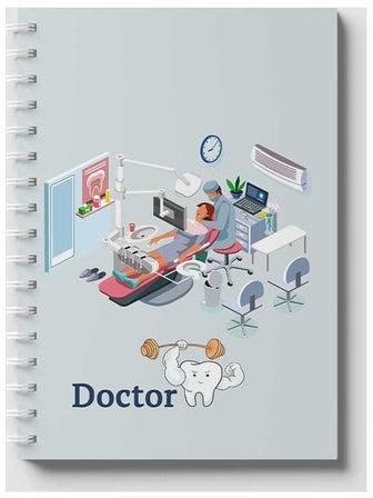 Spiral 60 Sheets Notebook Doctor Clinic for School Or Business Notes White/Blue/Pink