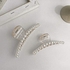Hair Clip Pearl Plate Hair Side Clip Hairpin Grasping Clip Hair Ornaments(2#Large (19 pearls))