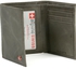 Alpine Swiss Men Trifold Grey Wallet Genuine Leather Card Case ID Window