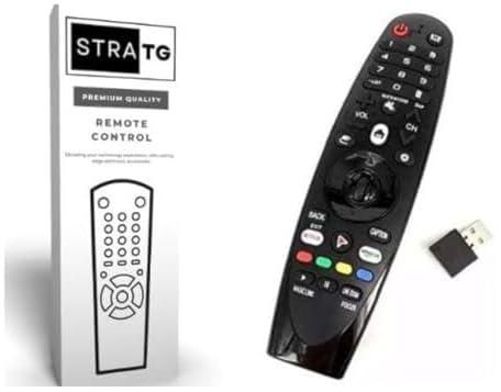 StraTG Remote Control Compatible With LG Smart TV Screen AM-MR600 AN-MR650 AN-MR600 42LF652v 55UF8507 32LJ600U 49UH619V 55UF7700y-TA Magic with Dongle