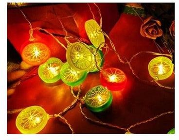 Lemon Orange Fruit Fairy Lights Garland 10 LED Ball String Lights for Tree Wedding Home Indoor Decoration Battery Powered