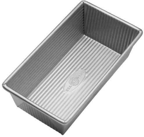 USA Pan Bakeware Aluminized Steel Loaf Pan, 1 Pound, Silver