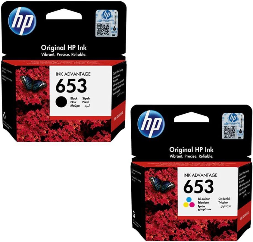 HP 653 Black Original Ink Advantage Cartridge (1) + HP 653 Tri-Color Original Ink Advantage Cartridge (1)