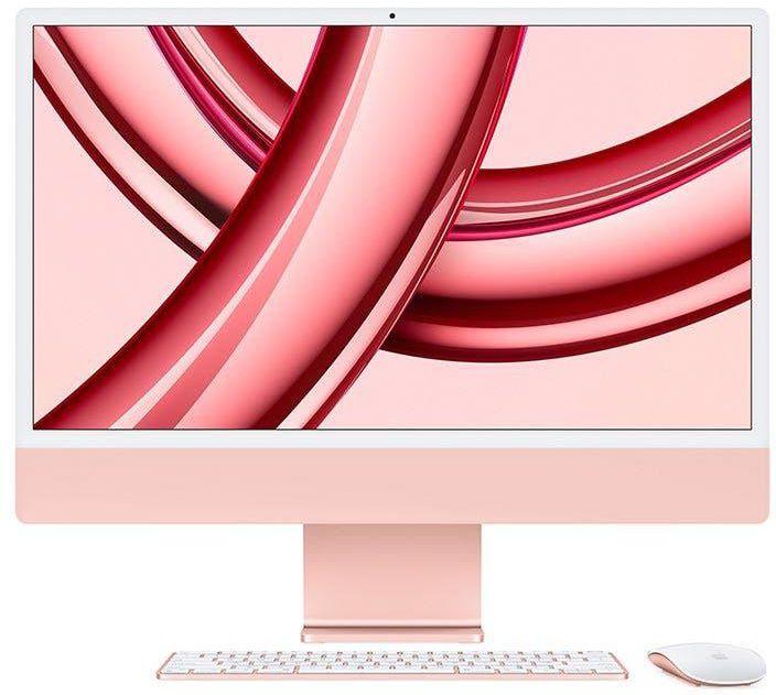 Apple iMac M3 chip with 8‑core CPU & 10‑core GPU 8GB RAM 256GB SSD 24" Desktop English & Arabic Keyboard - Pink