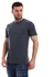 Izor Plain Basic Round Neck T-Shirt With Side Pocket - Dark Grey