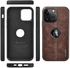 Next store Genuine Leather Back Case with Velvet Lining Inside Raised Edges Full Camera Protection Bumper Cover Compatible with iPhone 15 Pro Max (Brown)