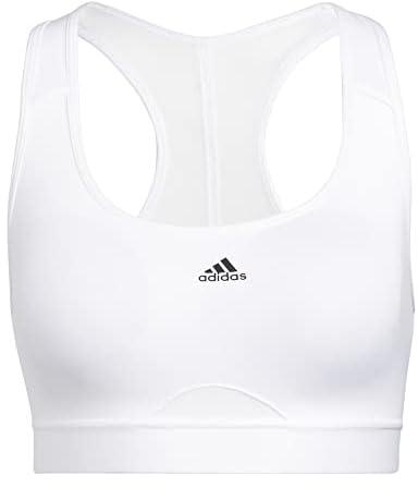 Adidas PWR MS PD WHITE TRAINING WORKOUT BRA - MEDIUM SUPPORT HC7849 for Women white size LDD
